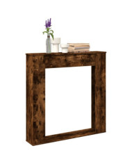 Cadre de cheminée chêne fumé 100x20x100 cm bois d'ingénierie | Mobilier & Déco