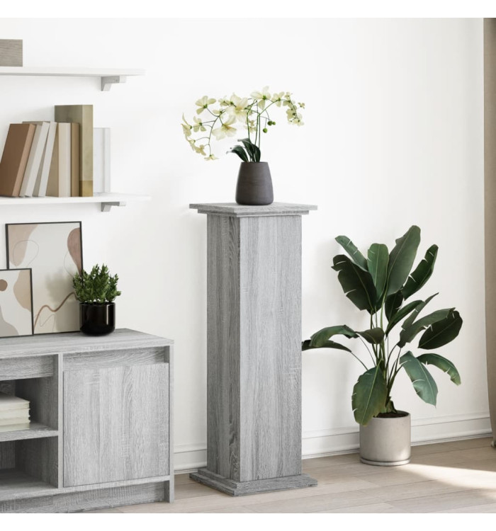 Piédestal avec rangement sonoma gris bois d'ingénierie | Mobilier & Déco