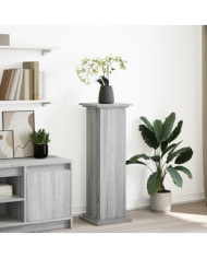 Piédestal avec rangement sonoma gris bois d'ingénierie | Mobilier & Déco