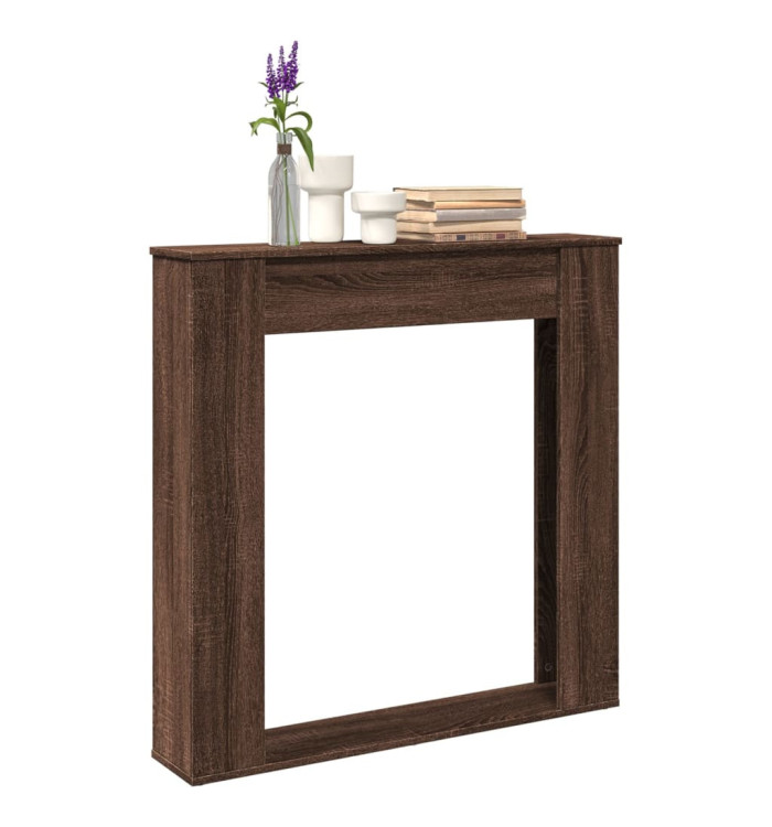 Cadre de cheminée chêne marron 100x20x100 cm bois d'ingénierie | Mobilier & Déco