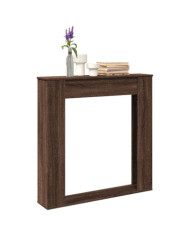 Cadre de cheminée chêne marron 100x20x100 cm bois d'ingénierie | Mobilier & Déco