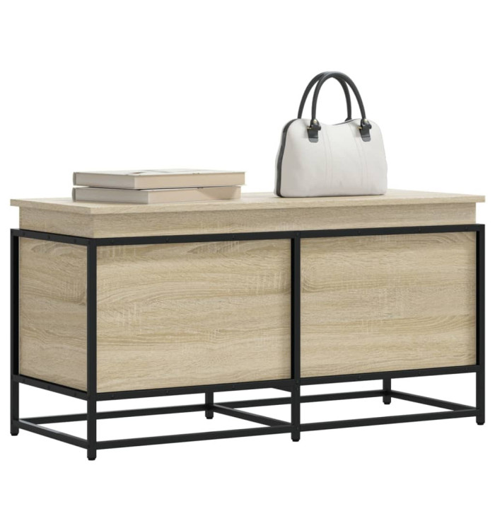 Boîte de rangement avec couvercle chêne sonoma bois ingénierie | Mobilier & Déco