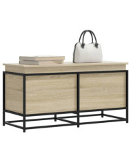 Boîte de rangement avec couvercle chêne sonoma bois ingénierie | Mobilier & Déco