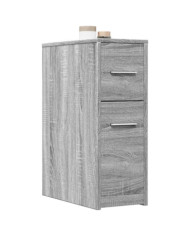 Armoire de salle de bain étroite avec roulettes sonoma gris | Mobilier & Déco