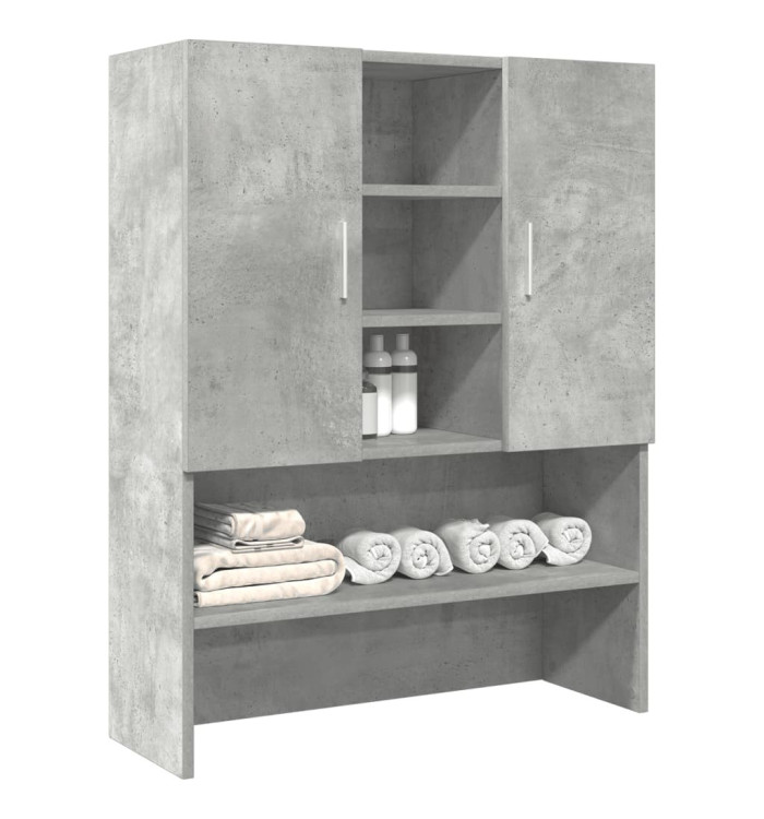 Meuble pour machine à laver Gris béton 70,5x25,5x90 cm | Mobilier & Déco