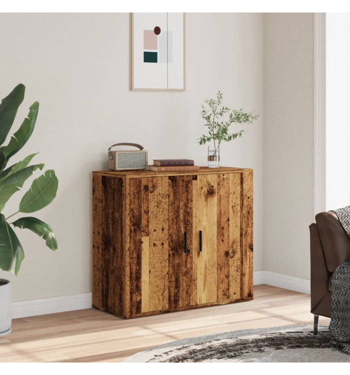 Buffet vieux bois 80x33x70 cm bois d'ingénierie | Mobilier & Déco