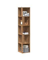 Armoire d'angle chêne artisanal 33x33x165 cm bois d'ingénierie | Mobilier & Déco