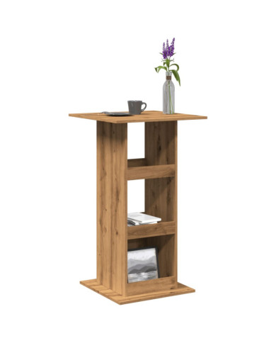 Table de bar avec rangement chêne artisanal bois d’ingénierie | Mobilier & Déco