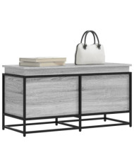 Boîte de rangement avec couvercle sonoma gris bois d'ingénierie | Mobilier & Déco