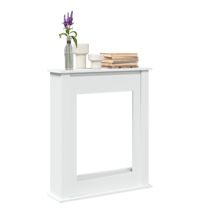 Cadre de cheminée blanc 75x20x87,5 cm bois d'ingénierie | Mobilier & Déco
