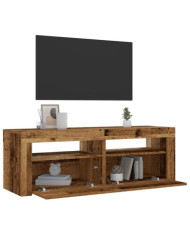 Tables de chevet 2 pcs avec LED vieux bois 60x35x40 cm | Mobilier & Déco