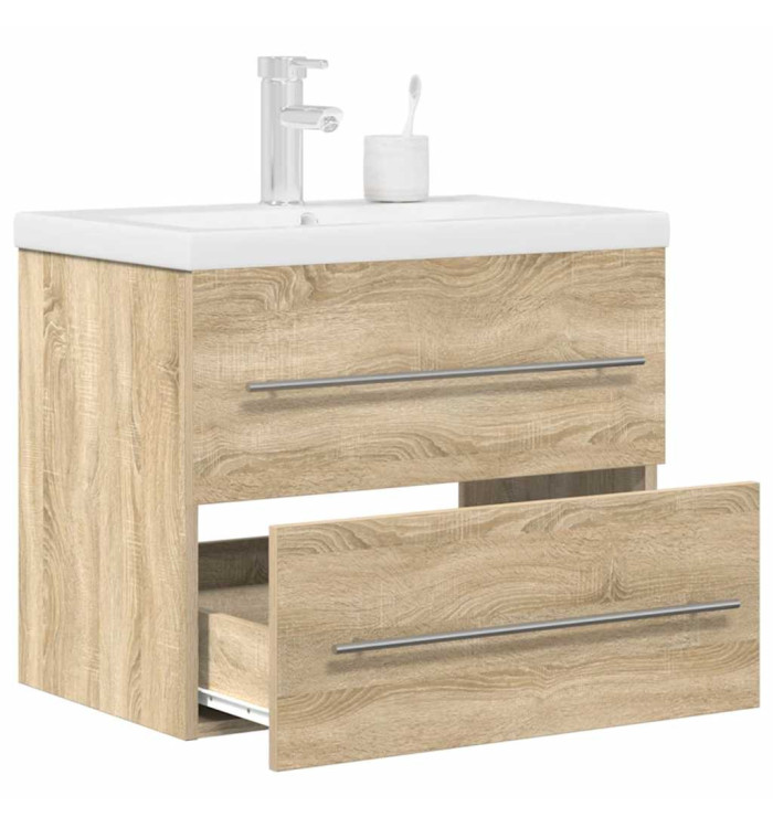Ensemble de meubles de salle de bain 2 pcs chêne sonoma | Mobilier & Déco