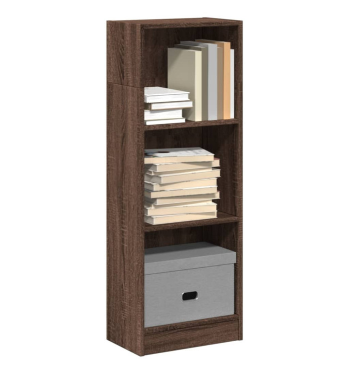 Bibliothèque chêne marron 40x24x109 cm bois d'ingénierie | Mobilier & Déco