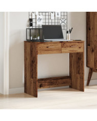 Bureau style vieux bois 80x40x75 cm bois d'ingénierie | Mobilier & Déco
