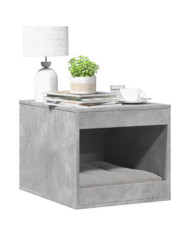 Meuble de bac à litière pour chat gris béton bois d'ingénierie | Mobilier & Déco