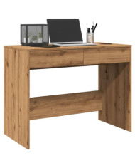 Bureau chêne artisanal 101x50x76,5 cm bois d'ingénierie | Mobilier & Déco