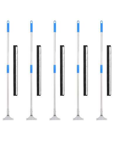 Raclettes à plancher 5 pcs 60,5x119,5 cm acier et caoutchouc | Mobilier & Déco