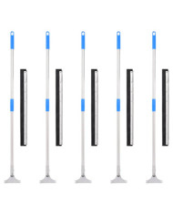 Raclettes à plancher 5 pcs 60,5x119,5 cm acier et caoutchouc | Mobilier & Déco