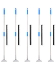 Raclettes à plancher 5 pcs 45,5x119,5 cm acier et caoutchouc | Mobilier & Déco