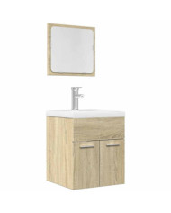Ensemble de meubles de salle de bain 2 pcs chêne sonoma | Mobilier & Déco