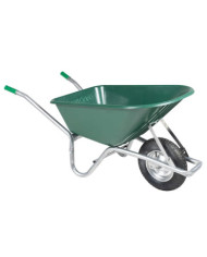 Brouette vert 90 L 150 kg acier galvanisé et plastique | Mobilier & Déco
