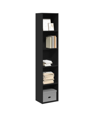 Bibliothèque noir 40x30x189 cm bois d'ingénierie | Mobilier & Déco