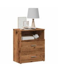 Table de chevet vieux bois 50x32x60 cm bois d'ingénierie | Mobilier & Déco