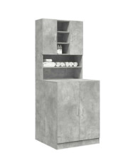 Armoires pour machine à laver 2pcs gris béton bois ingénierie | Mobilier & Déco