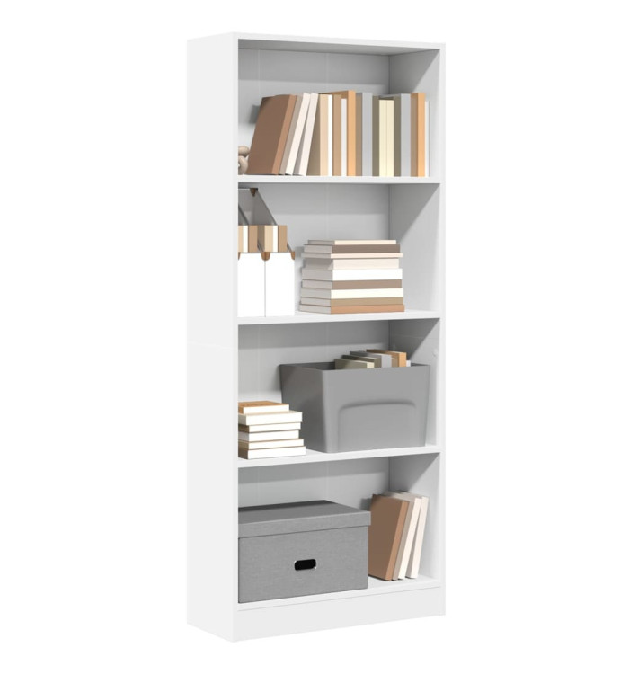 Bibliothèque blanc 60x24x143 cm bois d'ingénierie | Mobilier & Déco