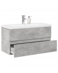 Ensemble de meubles de salle de bain 2 pcs gris béton | Mobilier & Déco