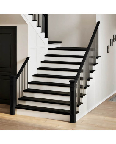 Marches d'escalier 8 pcs marron foncé 120x25x2 cm chêne massif | Mobilier & Déco