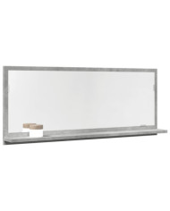 Armoire à miroir de salle de bain gris béton bois d'ingénierie | Mobilier & Déco