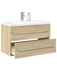 Ensemble de meubles de salle de bain 2 pcs chêne sonoma | Mobilier & Déco
