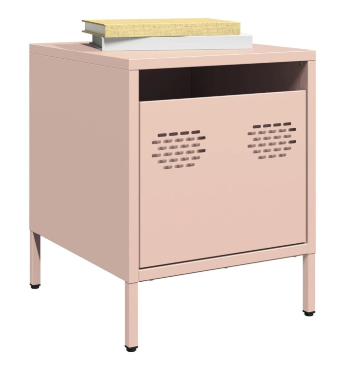 Tables de chevet 2 pcs rose 35x39x43,5 cm acier | Mobilier & Déco