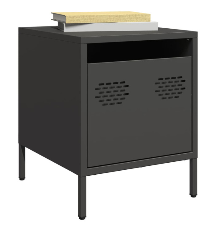 Tables de chevet 2 pcs noir 35x39x43,5 cm acier | Mobilier & Déco