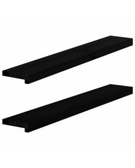 Appuis de fenêtre 2 pcs marron foncé bois de chêne massif | Mobilier & Déco