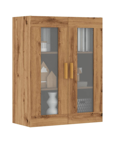 Armoire murale suspendue chêne artisanal 69,5x34x90 cm | Mobilier & Déco