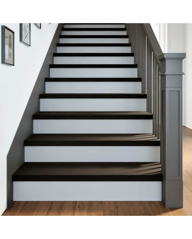 Marches d'escalier 16 pcs marron foncé 90x25x2 cm chêne massif | Mobilier & Déco