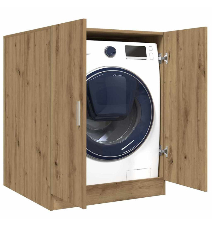 Meuble pour machine à laver chêne artisanal 70,5x71,5x91,5 cm | Mobilier & Déco