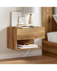 Tables de chevet murales 2 pcs chêne artisanal | Mobilier & Déco