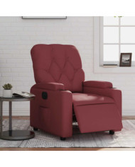 Fauteuil inclinable électrique Rouge bordeaux Similicuir | Mobilier & Déco