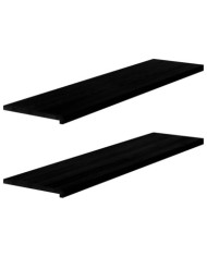 Appuis de fenêtre 2 pcs marron foncé bois de chêne massif | Mobilier & Déco