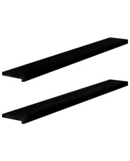 Appuis de fenêtre 2 pcs marron foncé bois de chêne massif | Mobilier & Déco