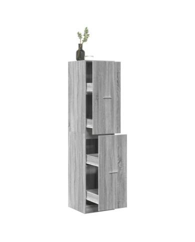 Armoire apothicaire sonoma gris 40x41x174,5cm bois d'ingénierie | Mobilier & Déco
