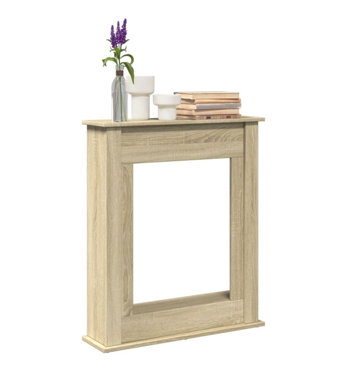 Cadre de cheminée chêne sonoma 75x20x87,5 cm bois d'ingénierie | Mobilier & Déco