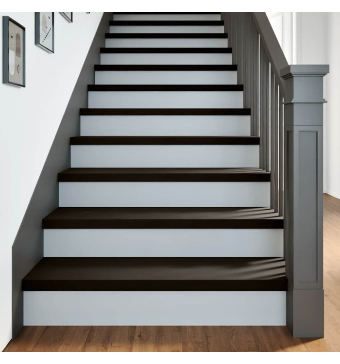 Marches d'escalier 2 pcs marron foncé 100x30x2 cm chêne massif | Mobilier & Déco
