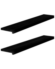 Appuis de fenêtre 2 pcs marron foncé bois de chêne massif | Mobilier & Déco