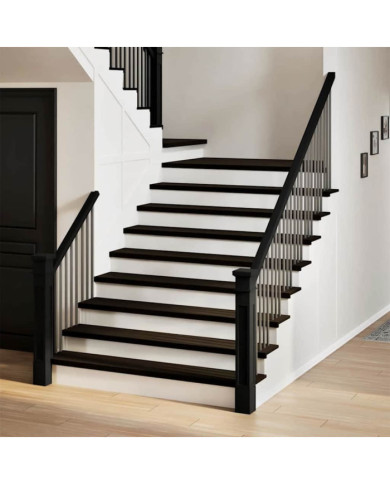 Marches d'escalier 2 pcs marron foncé 120x30x2 cm chêne massif | Mobilier & Déco