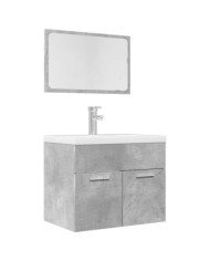 Ensemble de meubles de salle de bain 2 pcs gris béton | Mobilier & Déco