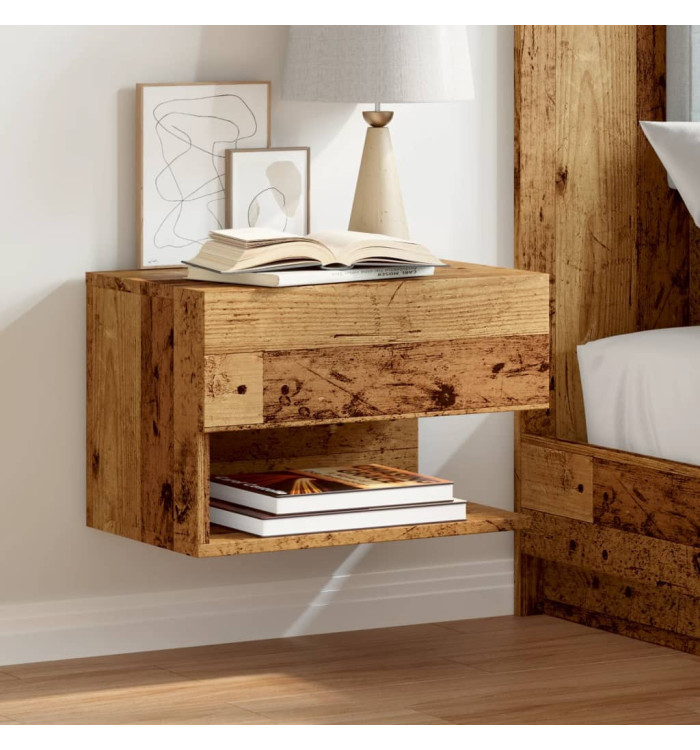 Tables de chevet murales 2 pcs vieux bois | Mobilier & Déco